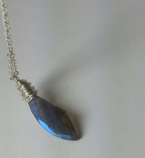 •NYX• labradorite + dagger + mixed metal necklace (26